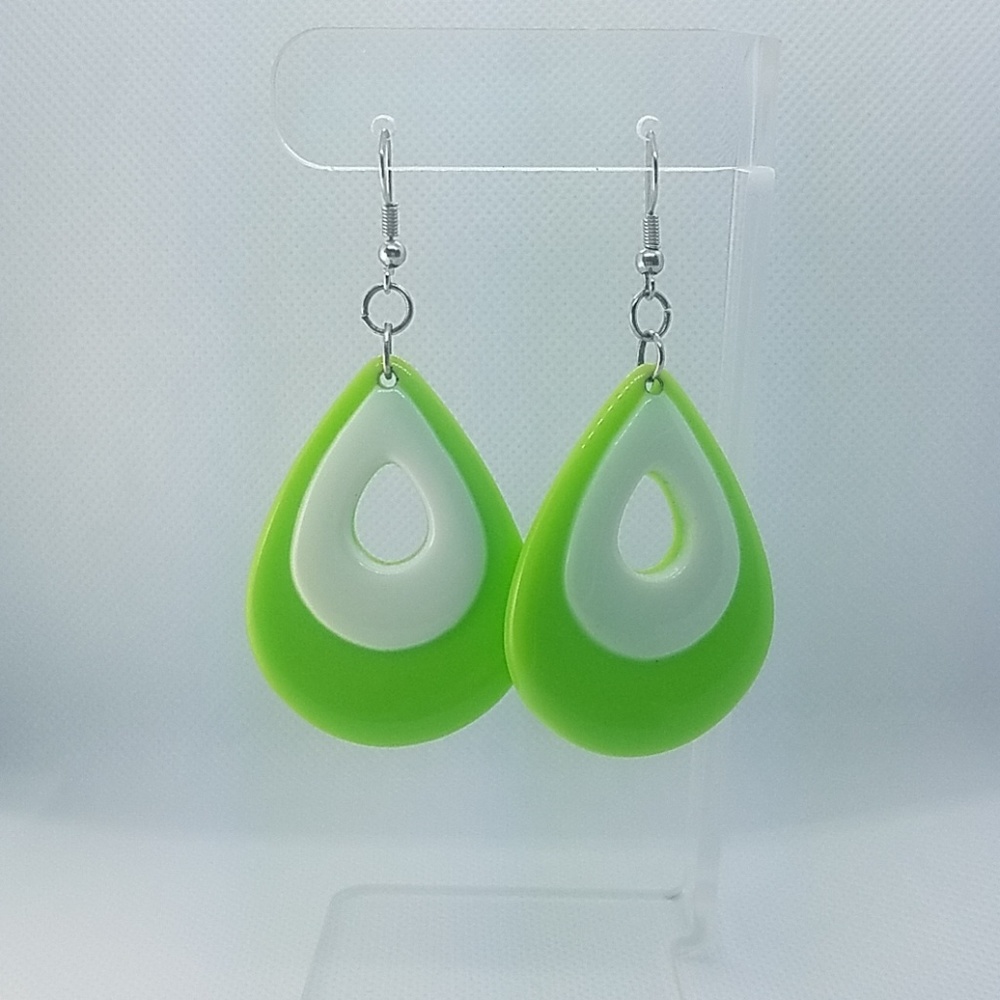VTG  Tear Drop Earrings - Picture 2 of 2
